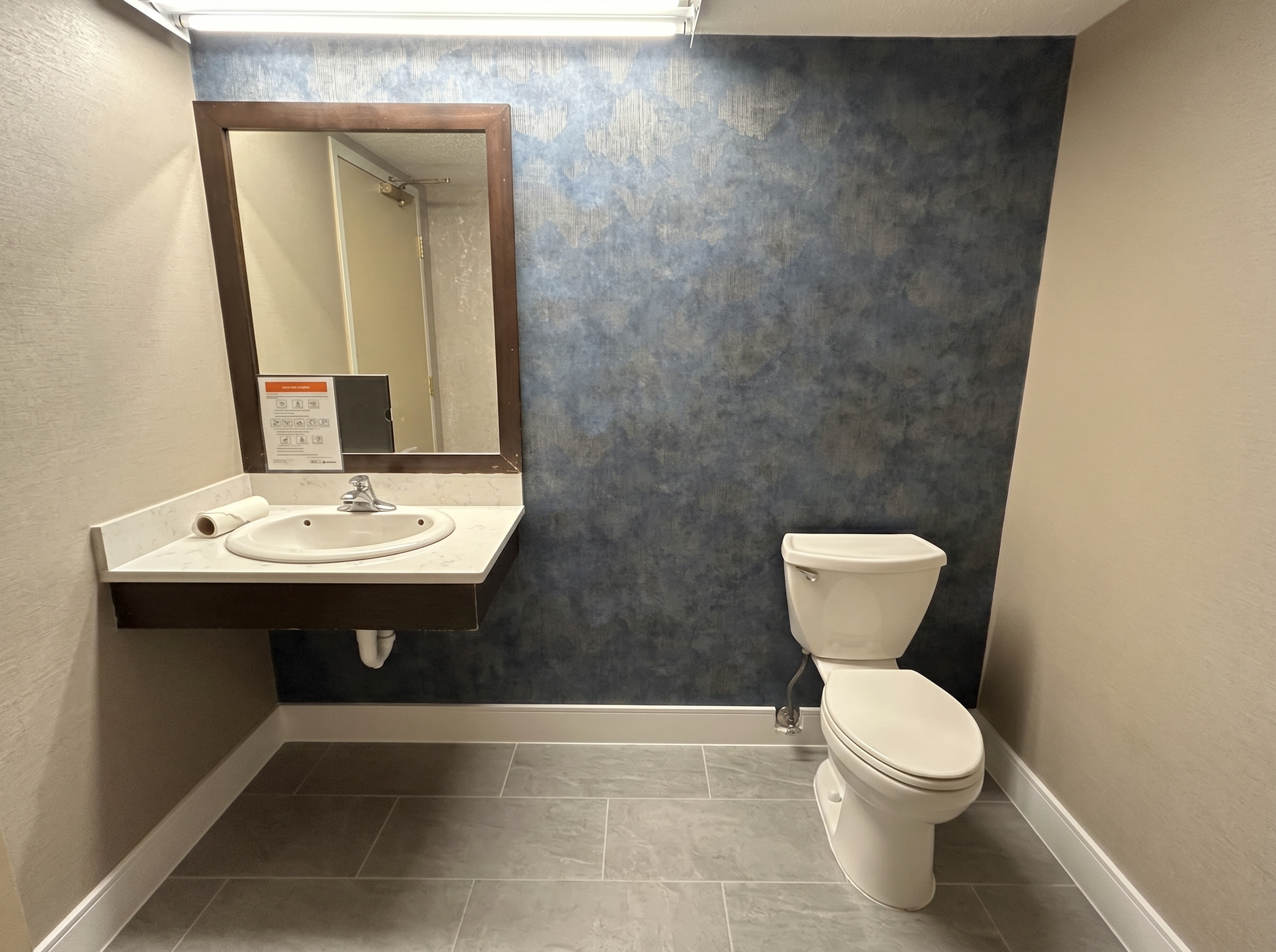Commercial Bathroom Feature Wall
